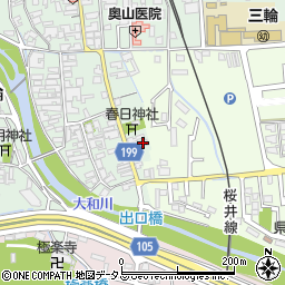 奈良県桜井市三輪433周辺の地図