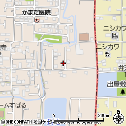 奈良県香芝市鎌田608-5周辺の地図
