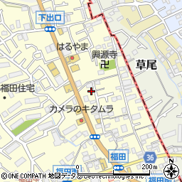 大阪府堺市中区福田581周辺の地図