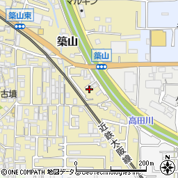 奈良県大和高田市築山153周辺の地図