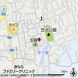 大阪府堺市西区上周辺の地図