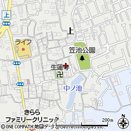 大阪府堺市西区上周辺の地図