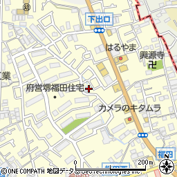 大阪府堺市中区福田836周辺の地図
