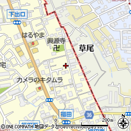大阪府堺市中区福田590周辺の地図