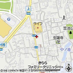 大阪信用金庫鳳支店周辺の地図