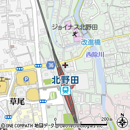 池田泉州銀行北野田支店周辺の地図