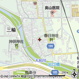 奈良県桜井市三輪465周辺の地図