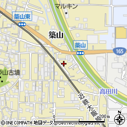 奈良県大和高田市築山153-4周辺の地図