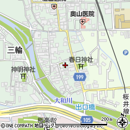 奈良県桜井市三輪464周辺の地図