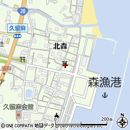 兵庫県淡路市久留麻北森2205-1周辺の地図