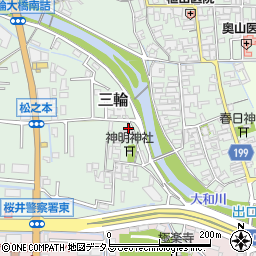 奈良県桜井市三輪173周辺の地図