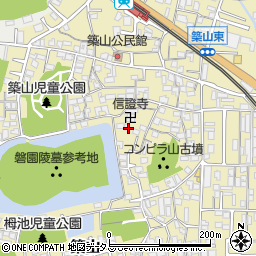 奈良県大和高田市築山619周辺の地図