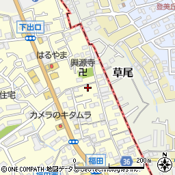 大阪府堺市中区福田593周辺の地図