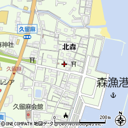 兵庫県淡路市久留麻北森2202周辺の地図