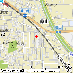 奈良県大和高田市築山141周辺の地図