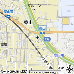 奈良県大和高田市築山156周辺の地図