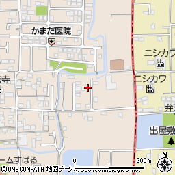 奈良県香芝市鎌田608-10周辺の地図