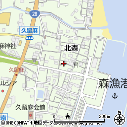 兵庫県淡路市久留麻北森2199-1周辺の地図