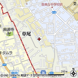 大阪府堺市東区草尾296周辺の地図