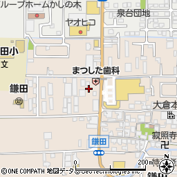 奈良県香芝市鎌田344-3周辺の地図