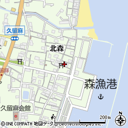 兵庫県淡路市久留麻北森2168周辺の地図