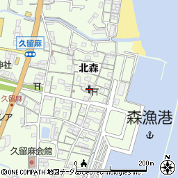 兵庫県淡路市久留麻北森2197周辺の地図