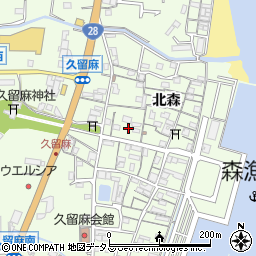 兵庫県淡路市久留麻北森2188周辺の地図