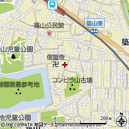 奈良県大和高田市築山624-4周辺の地図