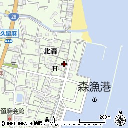 兵庫県淡路市久留麻北森2162周辺の地図