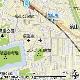 奈良県大和高田市築山598周辺の地図
