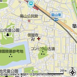 奈良県大和高田市築山624-5周辺の地図