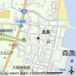 兵庫県淡路市久留麻北森2191周辺の地図