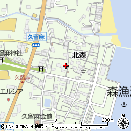 兵庫県淡路市久留麻北森2191周辺の地図