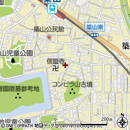 奈良県大和高田市築山624-6周辺の地図