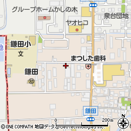 奈良県香芝市鎌田351周辺の地図