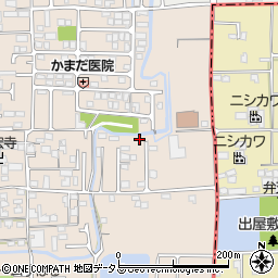 奈良県香芝市鎌田608-12周辺の地図