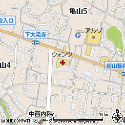 ウォンツ亀山店周辺の地図