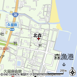 兵庫県淡路市久留麻北森2153周辺の地図