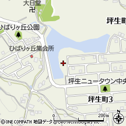 坪生ニュータウン北公園周辺の地図