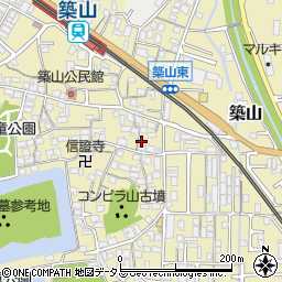 奈良県大和高田市築山584周辺の地図