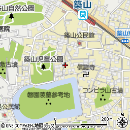 奈良県大和高田市築山638周辺の地図