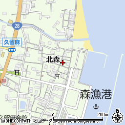 兵庫県淡路市久留麻北森2137周辺の地図