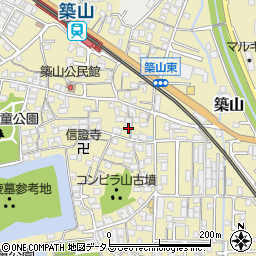 奈良県大和高田市築山592周辺の地図