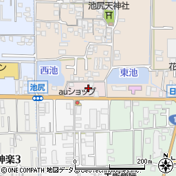 奈良県大和高田市高田周辺の地図