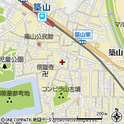 奈良県大和高田市築山593周辺の地図