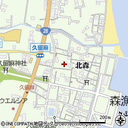 兵庫県淡路市久留麻北森2177-11周辺の地図