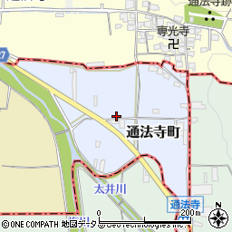 大阪府富田林市通法寺町周辺の地図