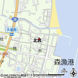 兵庫県淡路市久留麻北森2129周辺の地図