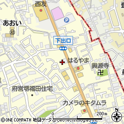 大阪府堺市中区福田871周辺の地図