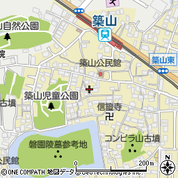 奈良県大和高田市築山645周辺の地図